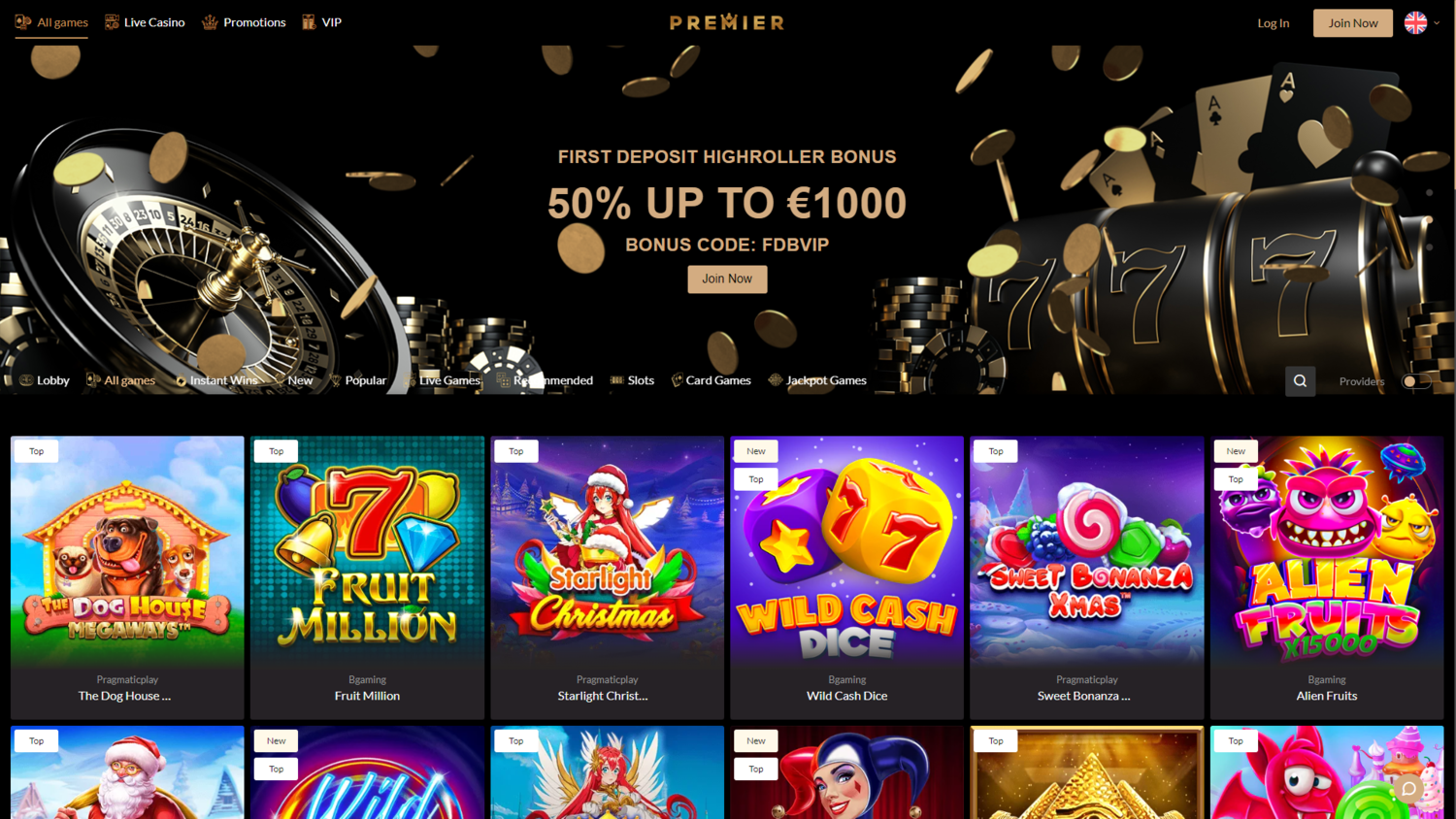 Premier online casino